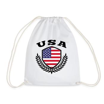 Etats-Unis drapeau cadeau - Sac de sport léger - blanc - Devant