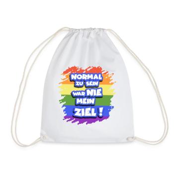 gay regenbogen fahne flagge schwulen t-shirt pride - Turnbeutel - Weiß - Vorne