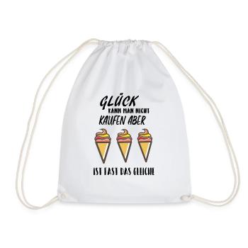 Crème glacée - Amateurs de glace - Glace - Idée cadeau - Sac de sport léger - blanc - Devant