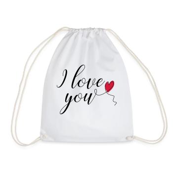 Je t'aime - Sac de sport léger - blanc - Devant