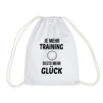 Golf Golfer Geschenk - Turnbeutel - Weiß - Vorne