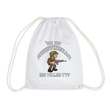 ich bin Bundeswehr Soldat t-shirt - Turnbeutel - Weiß - Vorne