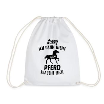 Cheval cavalier cadeau cheval - Sac de sport léger - blanc - Devant