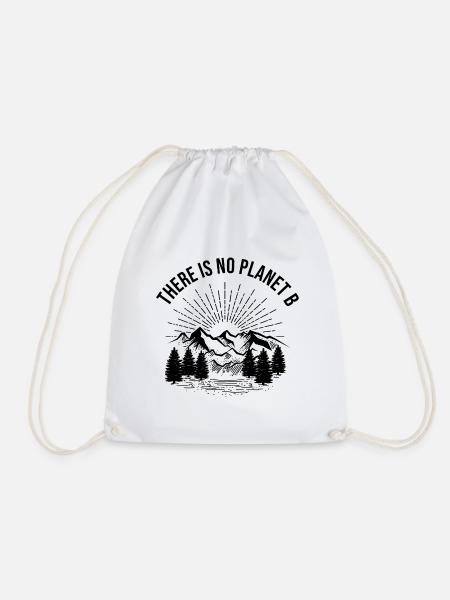 Klimaschutz There is no Planet B Geschenk - Turnbeutel - Weiß