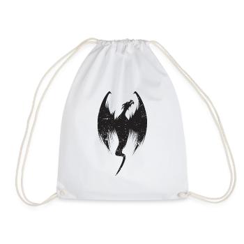 Dragon - Drawstring Bag - white - Front