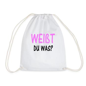 you know what? Big sister gift - Drawstring Bag - white - Front