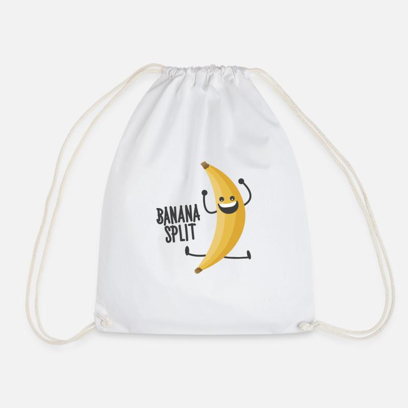 Banana Split - Drawstring Bag - white