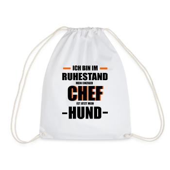 Ruhestand Chef Hund Tier - Turnbeutel - Weiß - Vorne