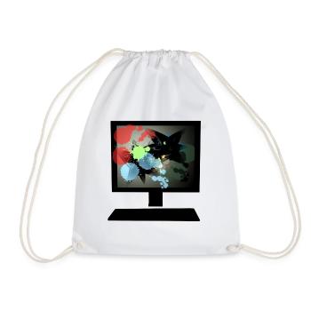 colorful pc - Drawstring Bag - white - Front