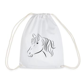 chevaux - Sac de sport léger - blanc - Devant