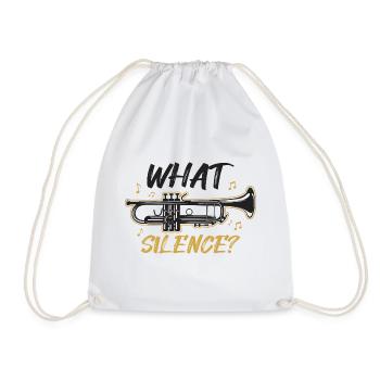 Trumpet Gift Orchestra Instrument Music Band - Drawstring Bag - white - Front