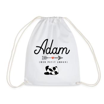 Prénom Adam idée cadeau noel naissance tshirt - Sac de sport léger - blanc - Devant