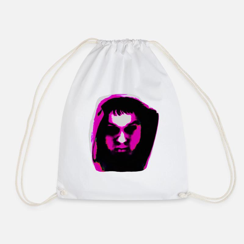 Hoody head: Pink - Turnbeutel - Weiß