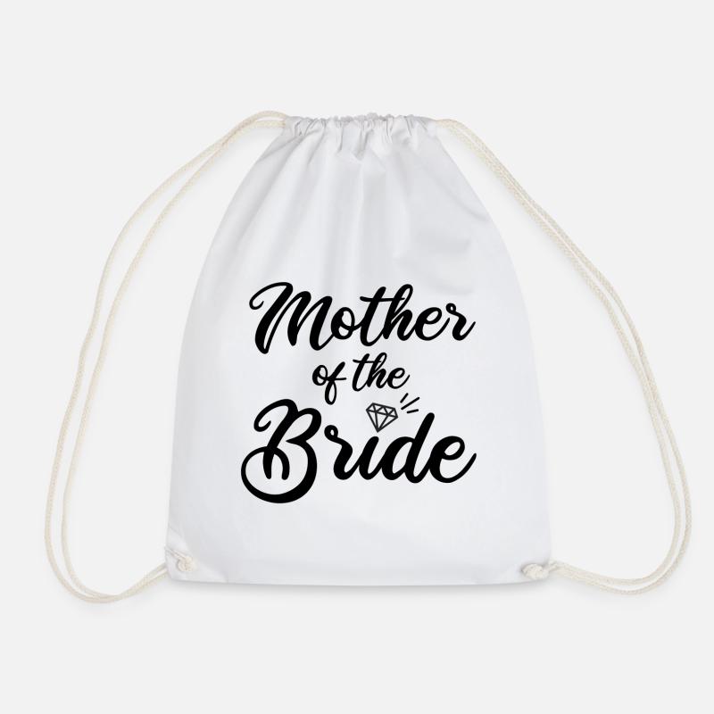 Mother of the Bride - Drawstring Bag - white