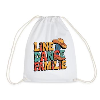 Line Dance Familie - Turnbeutel - Weiß - Vorne