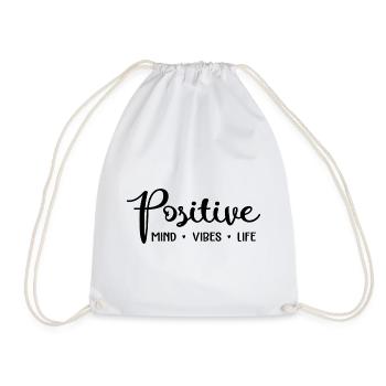 Positive Mind Vibes Life - Sac de sport léger - blanc - Devant