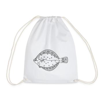 Dessin au trait de plie - Sac de sport léger - blanc - Devant