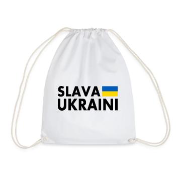 Slava ukraini - Drawstring Bag - white - Front