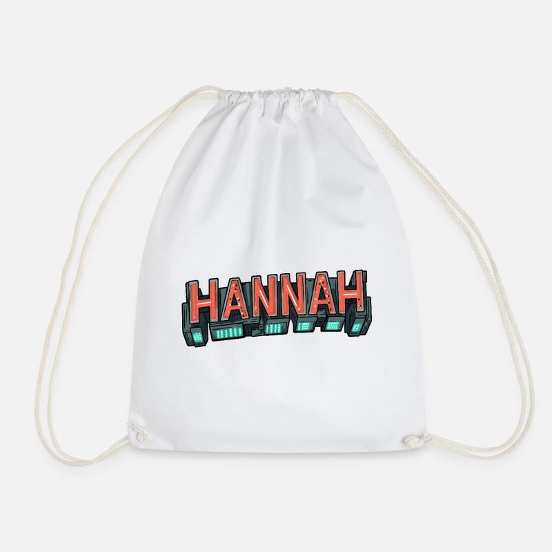 ::Hannah:: - Drawstring Bag - white