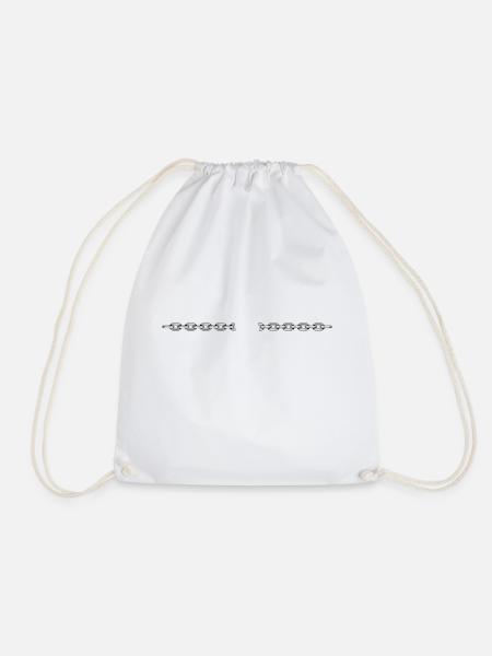 Chain open - Drawstring Bag - white