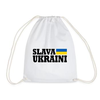 Slava ukraini - Drawstring Bag - white - Front
