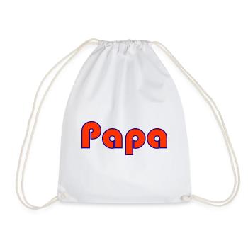 PAPA. VATERTAG. ALLES GUTE ZUM GEBURTSTAG, PAPA. ALLES GUTE ZUM GEBURTSTAG - Turnbeutel - Weiß - Vorne