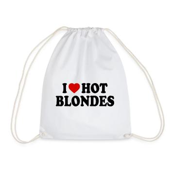 I love hot blondes - Turnbeutel - Weiß - Vorne