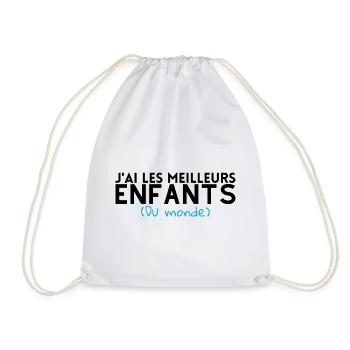 J'ai les meilleurs enfants du monde.cadeau famille - Sac de sport léger - blanc - Devant