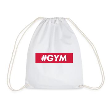 #GYM - Drawstring Bag - white - Front