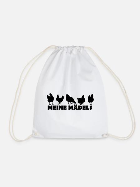 meine mädels hühner huhn - Turnbeutel - Weiß