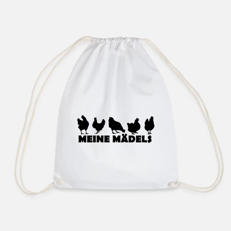 meine mädels hühner huhn - Turnbeutel - Weiß