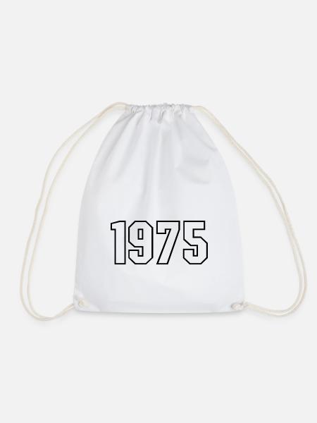 T-shirt born in 1975 - Turnbeutel - Weiß
