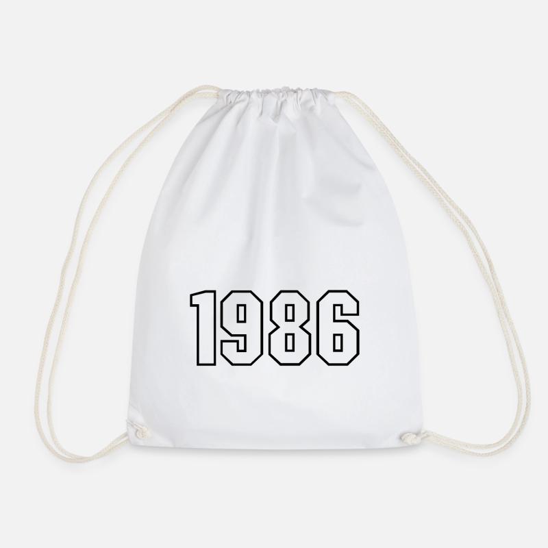 T-shirt born in 1986 - Turnbeutel - Weiß