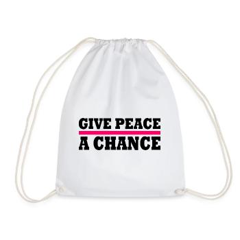 Give peace a chance - Turnbeutel - Weiß - Vorne