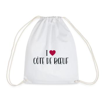 Butcher I Love Prime Rib - Drawstring Bag - white - Front