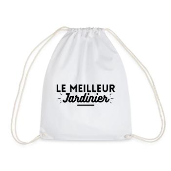 Le meilleur jardinier. Cadeau jardinier - Sac de sport léger - blanc - Devant