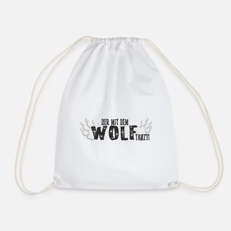 Wolftanzt Der mit dem Wolf tanzt - Turnbeutel - Weiß