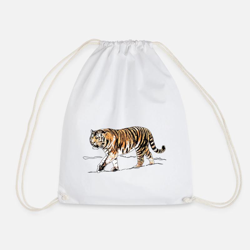 Tiger - Turnbeutel - Weiß