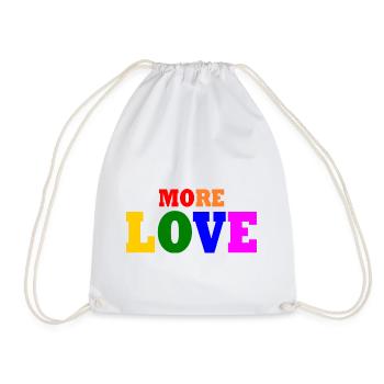 More love - Drawstring Bag - white - Front