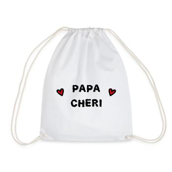 FÊTE DES PÈRES. BONNE FÊTE PAPA. PAPA. BONNE FÊTE - Sac de sport léger - blanc - Devant