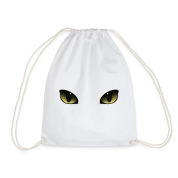 Yeux de chat - Sac de sport léger - blanc - Devant