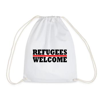 refugees welcome - Turnbeutel - Weiß - Vorne