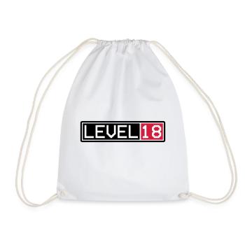 LEVEL 18 - Drawstring Bag - white - Front
