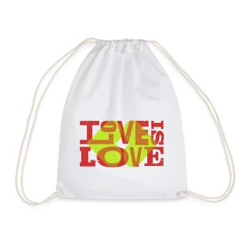 Love is Love for white shirts - Drawstring Bag - white - Front