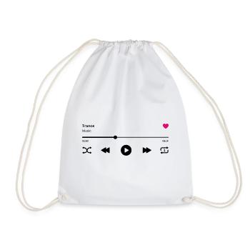 Trance - Drawstring Bag - white - Front