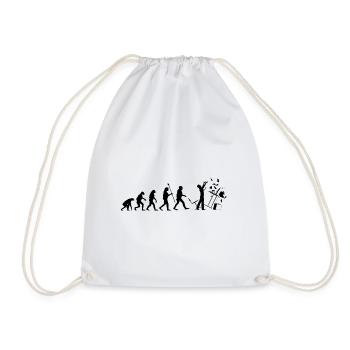 Evolution PC Rage Freak Out Anger Anger Computer Fun - Drawstring Bag - white - Front