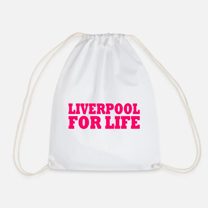 Liverpool - Drawstring Bag - white
