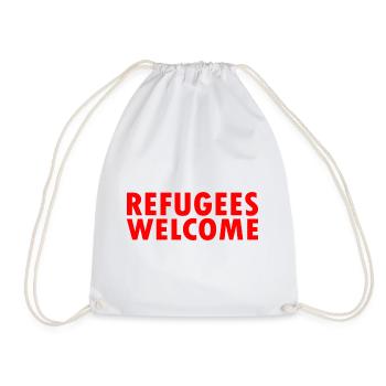 refugees welcome - Turnbeutel - Weiß - Vorne