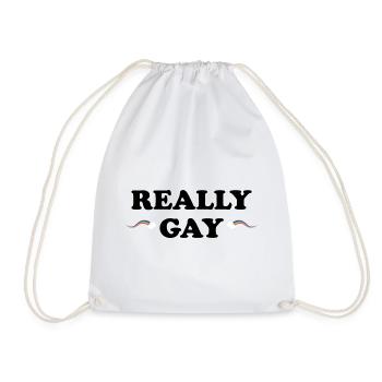 Really Gay Regenbogen Wolke - Turnbeutel - Weiß - Vorne