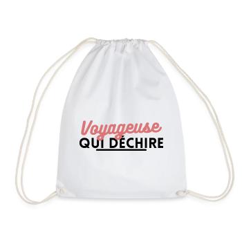Voyageuse qui déchire - Sac de sport léger - blanc - Devant